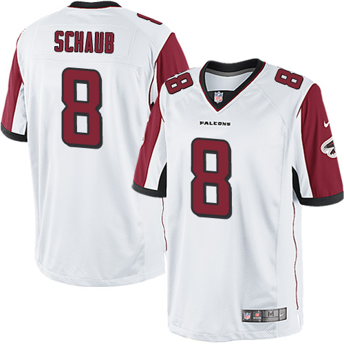 Men's Limited Matt Schaub Nike Jersey White Road - #8 NFL Atlanta Falcons